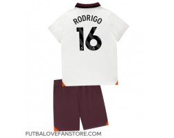 Manchester City Rodri Hernandez #16 Vonkajší Detský futbalový dres 2023-24 Krátky Rukáv (+ trenírky)